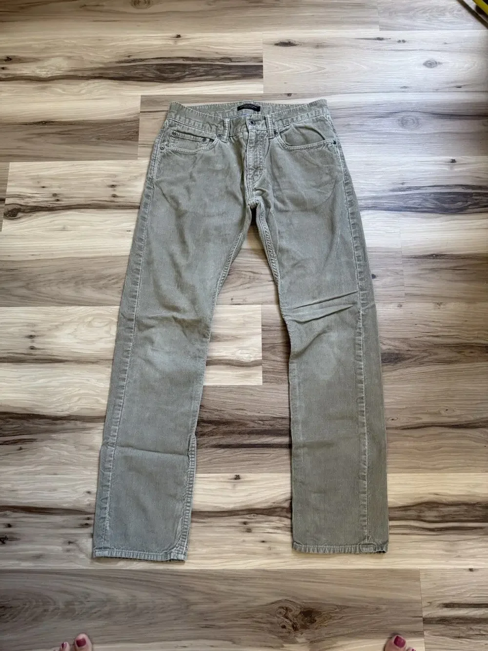 Banana Republic Mens Pima Cotton Corduroy Pants 30 x 32 Tan Straight Leg